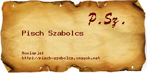 Pisch Szabolcs névjegykártya